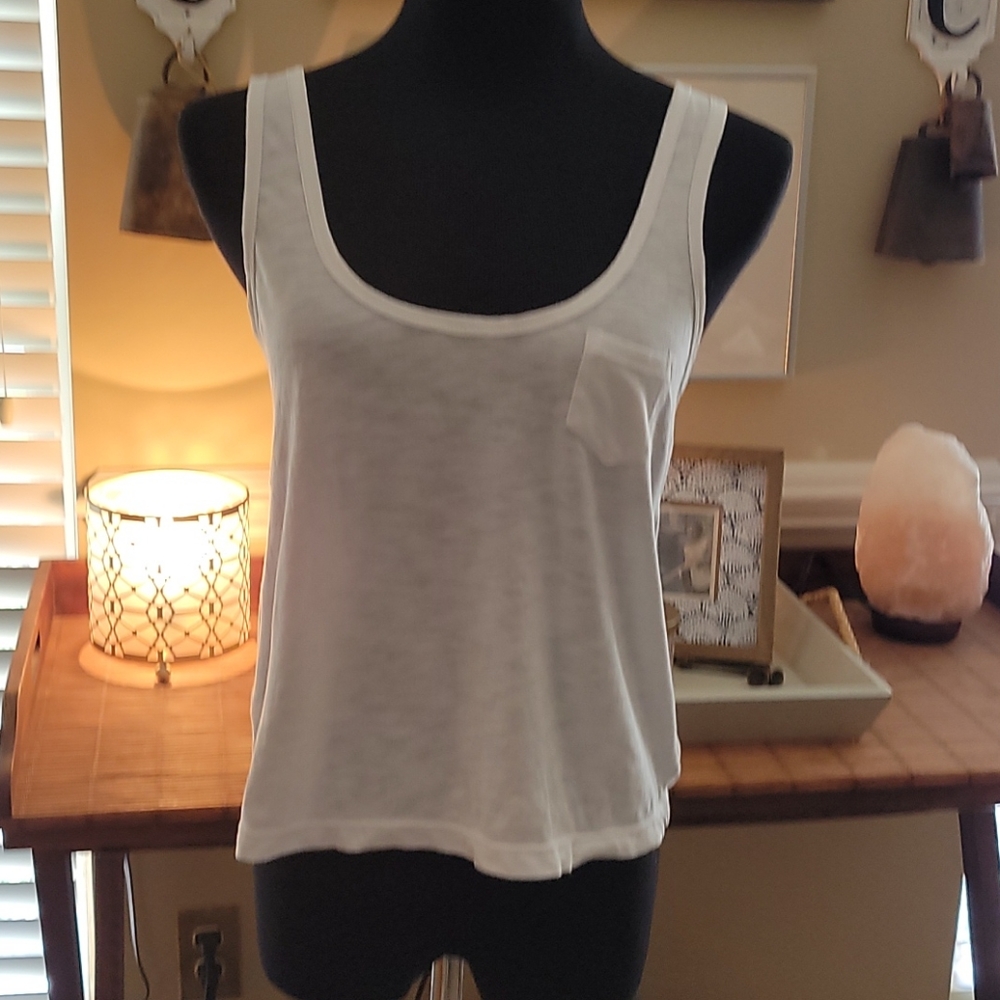 American Eagle Outfitters, white tank, size M